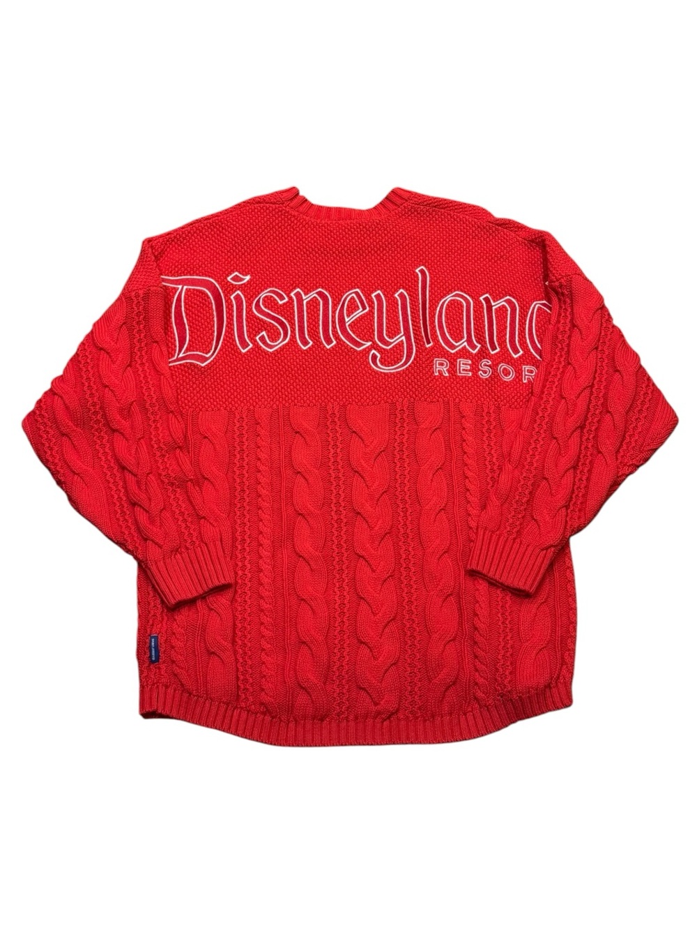 Disneyland Cable Knit Red Spirit Jersey Red Sweater Sz XS